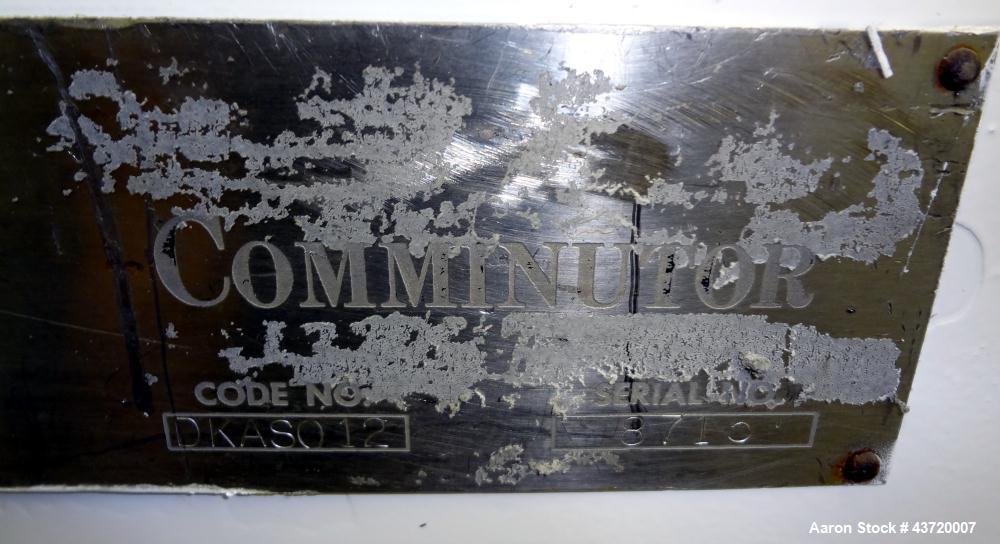 Used Fitzpatrick Fitzmill, Model DKASO12, Stainless Steel. (32) Impact/knife fixed 410/16/20 stainless steel blades, 11" x 13" 316 stainless steel cutting chamber. Missing feed throat and bottom scre...