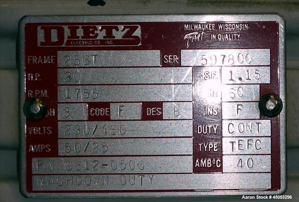 Used Fitzpatrick Company Fitzmill, Model DKAS012