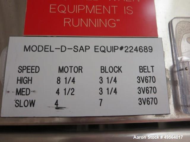 Used Fitzpatrick Fitzmill, Model DKAS012.