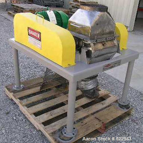 USED: Fitzpatrick Fitzmill comminutor, stainless steel, model DKAS012.10" diameter inlet, Hawker Siddeley 10 hp motor, 1730 rpm, 230/460volt TEFV. Reported in good condition.