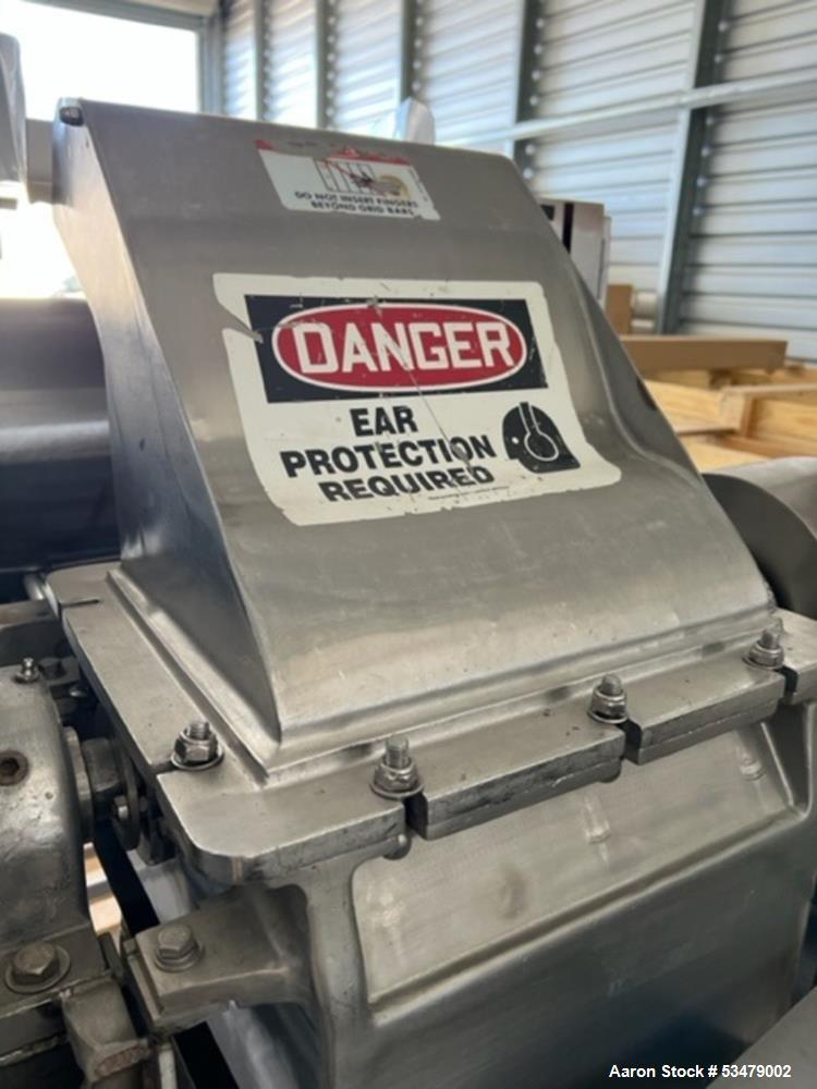 Used Fitzpatrick Fitzmill, Model D12 -DKAS012, Stainless steel. 11" x 13" feed throat. 15 HP motor. .