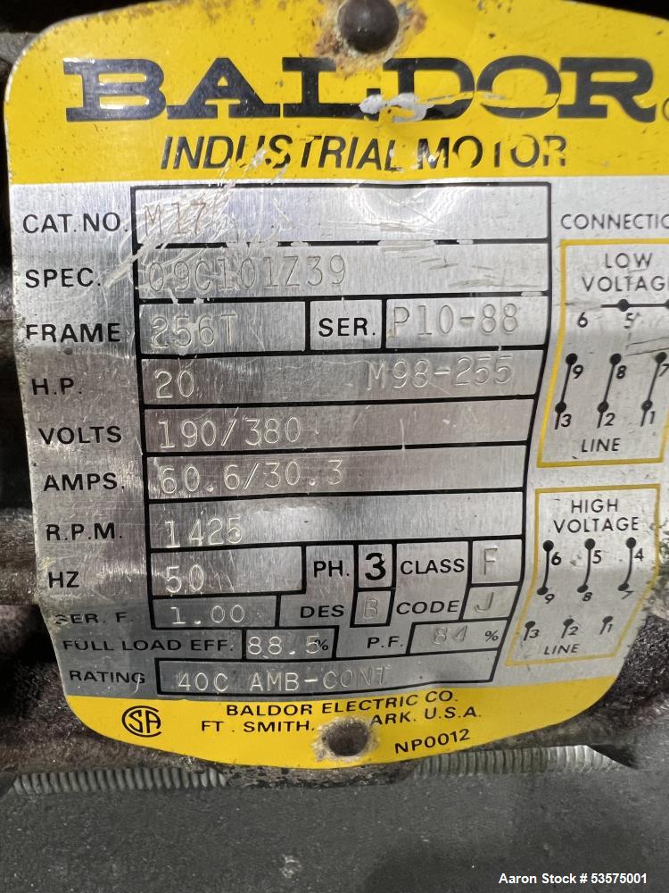 Fitzpatrick Fitzmill, Model DKAS012, Stainless steel. Motor is 380 V.