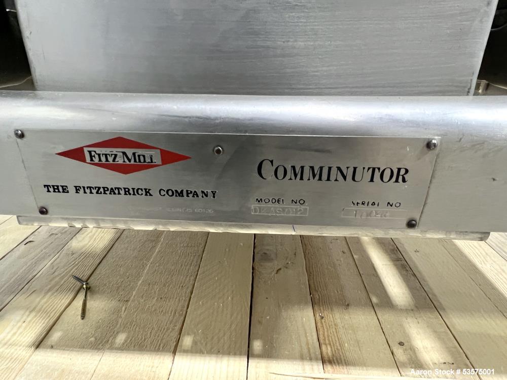 Fitzpatrick Fitzmill, Model DKAS012, Stainless steel. Motor is 380 V.