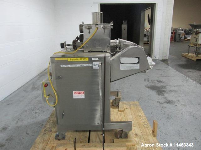 Used- DKASO 12 Fitzmill. Stainless steel construction, reversible chamber with fixed blades, outboard roller bearings, twin ...