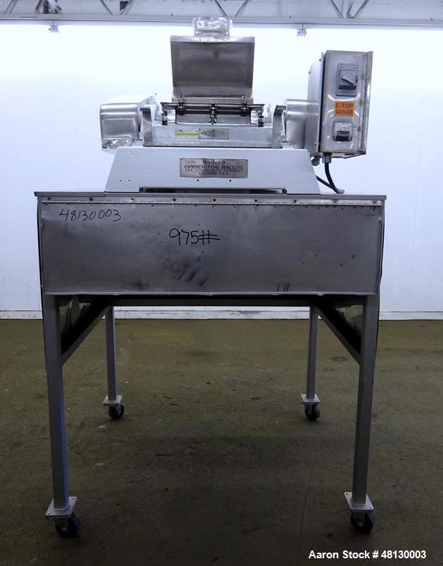 Used- Fitzpatrick FitzMill Comminuting Machine Model D.