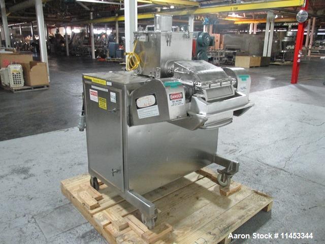 Used- DKASO 12 Fitzmill. Stainless steel construction, reversible chamber with fixed blades, outboard roller bearings, twin ...