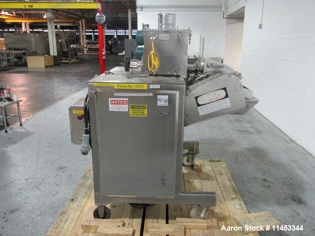 Used- DKASO 12 Fitzmill. Stainless steel construction, reversible chamber with fixed blades, outboard roller bearings, twin ...