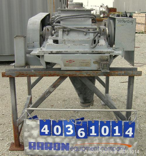 Used Fitzpatrick Fitzmill, Model DKASO12, 316 Stainless Steel. (24) 410 Stainless steel fixed double knife blades. 11" x 13" cutting chamber, bottom screen. Gravity fed feed throat, water cooled bear...