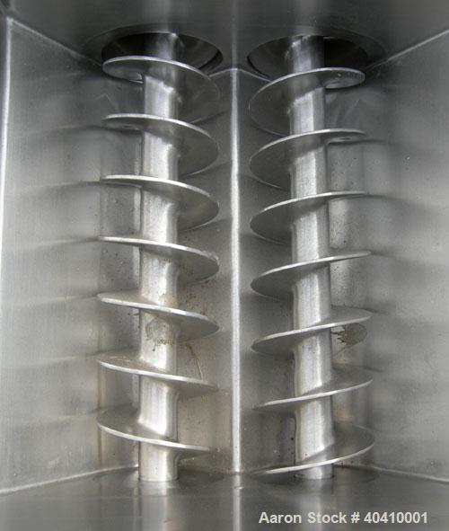 Used Fitzpatrick Fitzmill, Model DKASO12, 316 stainless steel. (32) impact/knife fixed 410 stainless steel blades, 11" x 13" cutting chamber. (2) 4" diameter x 20" long screw feed with hopper, driven...