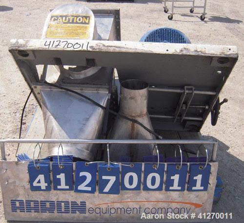 Used Fitzpatrick Fitzmill, Model DKASO12, 316 stainless steel. (32) impact/knife fixed 410 stainless steel blades, 11" x 13" cutting chamber, bolt on jacketed gravity feed hopper, bottom screen. Driv...