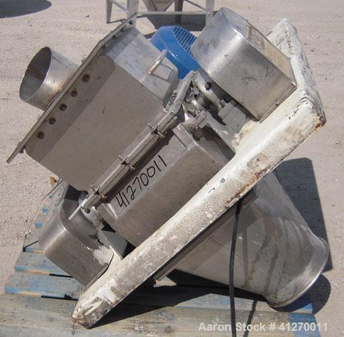 Used Fitzpatrick Fitzmill, Model DKASO12, 316 stainless steel. (32) impact/knife fixed 410 stainless steel blades, 11" x 13" cutting chamber, bolt on jacketed gravity feed hopper, bottom screen. Driv...