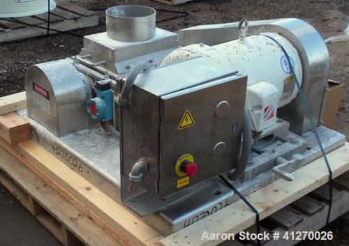 Used Fitzpatrick Fitzmill, Model DKASO12, 316 Stainless Steel. (32) double sided knife fixed 410 stainless steel blades, 11" x 13" cutting chamber, gravity feed hopper, bottom screen with discharge c...
