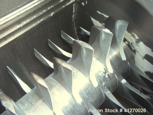 Used Fitzpatrick Fitzmill, Model DKASO12, 316 Stainless Steel. (32) double sided knife fixed 410 stainless steel blades, 11" x 13" cutting chamber, gravity feed hopper, bottom screen with discharge c...