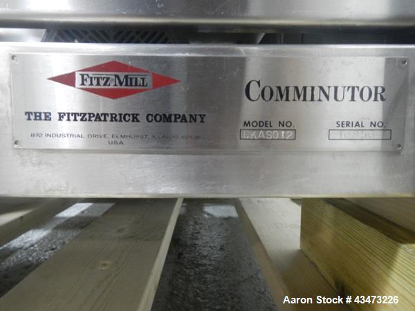 Used Stainless Steel DKASO12 Fitzmill