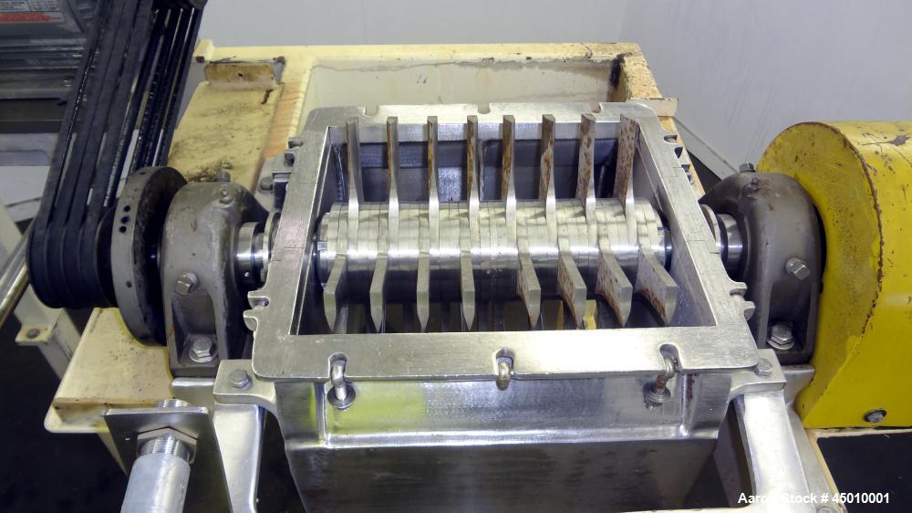 Used Fitzpatrick Fitzmill, Model DKASO12, Stainless Steel.  (32) Impact/knife fixed 410/16/20 stainless steel blades, 11" x 13" 316 stainless steel cutting chamber.  Missing feed throat, bottom scree...