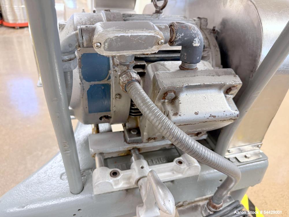 Used Fitzpatrick Fitzmill Model D Hammer Mill on Mobile Frame with 7.5 HP Motor