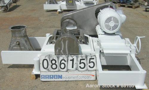 Used Fitzpatrick Fitzmill, Model FASO12, Stainless Steel. 24 fixed impact/knife blades. 13" x 11" cutting chamber, no feed throat. Driven by a 30 HP, 3/60/230/460 Volt, 3520 RPM motor. Mounted on a c...