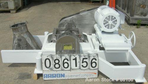Used Fitzpatrick Fitzmill, Model FASO12, Stainless Steel. 24 fixed impact/knife blades. 13" x 11" cutting chamber, no feed throat. Driven by a 30 HP, 3/60/230/460 Volt, 3520 RPM motor. Mounted on a c...