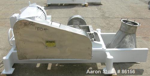 Used Fitzpatrick Fitzmill, Model FASO12, Stainless Steel. 24 fixed impact/knife blades. 13" x 11" cutting chamber, no feed throat. Driven by a 30 HP, 3/60/230/460 Volt, 3520 RPM motor. Mounted on a c...