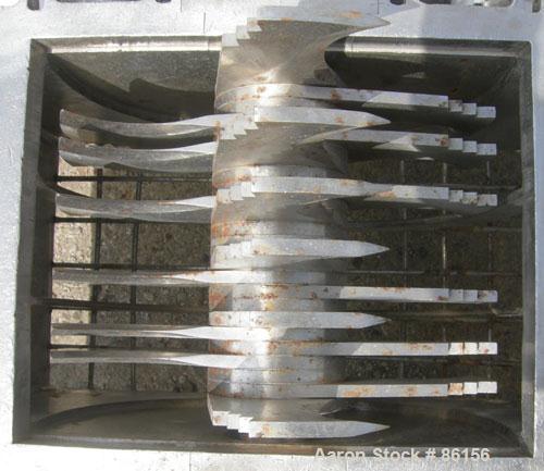 Used Fitzpatrick Fitzmill, Model FASO12, Stainless Steel. 24 fixed impact/knife blades. 13" x 11" cutting chamber, no feed throat. Driven by a 30 HP, 3/60/230/460 Volt, 3520 RPM motor. Mounted on a c...