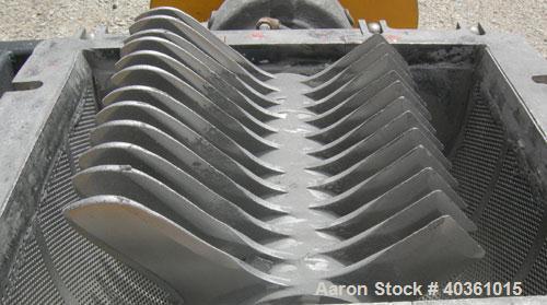 Used Fitzpatrick Fitzmill, Model FASO12, 316 Stainless Steel. (48) 410 Stainless steel fixed double knife blades. 11" x 13" cutting chamber, bottom screen. Gravity fed feed throat. Driven by a 15 hp,...