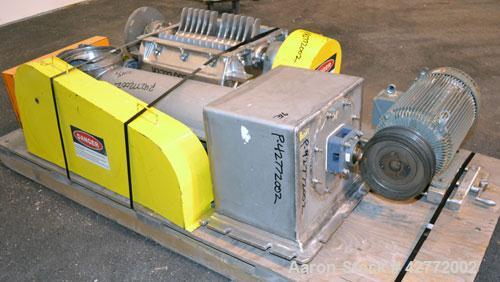 Used Fitzpatrick Fitzmill, Model FASO20, 316 Stainless Steel. (48) Knife/Impcat fixed 410/16/20 stainless steel blades, 15" x 20" cutting chamber, gravity feed hopper with a side mounted tubular 304 ...