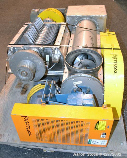 Used Fitzpatrick Fitzmill, Model FASO20, 316 Stainless Steel. (48) Knife/Impcat fixed 410/16/20 stainless steel blades, 15" x 20" cutting chamber, gravity feed hopper with a side mounted tubular 304 ...