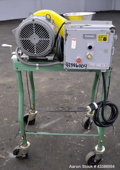 Used Fitzpatrick Homoloid Mill, Model JT, 316 Stainless Steel. 8” Diameter x 2” deep chamber, (11) 410/16/20 Stainless steel swinging impact/knife blades, bottom screen. 304 Strainless steel top feed...