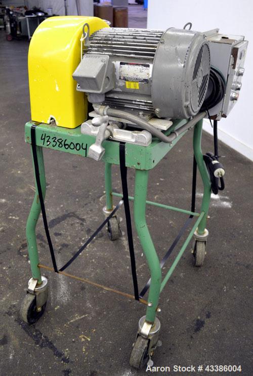 Used Fitzpatrick Homoloid Mill, Model JT, 316 Stainless Steel. 8” Diameter x 2” deep chamber, (11) 410/16/20 Stainless steel swinging impact/knife blades, bottom screen. 304 Strainless steel top feed...