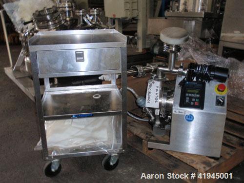 Used Fitzpatrick Laboratory Fitzmill, Model L1A, stainless steel. (8) Impct/knife fixed blades, round cutting chamber, 1/30 hp DC feeder design. Can process samples from 5 grams. Variable speed rotor...