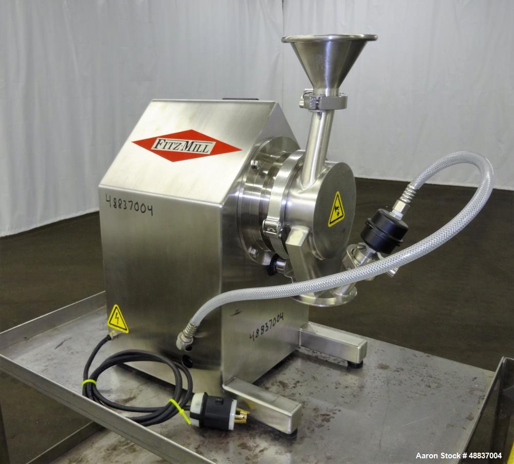 Used Fitzpatrick Laboratory Fitzmill, Model L1A, 316 Stainless Steel.