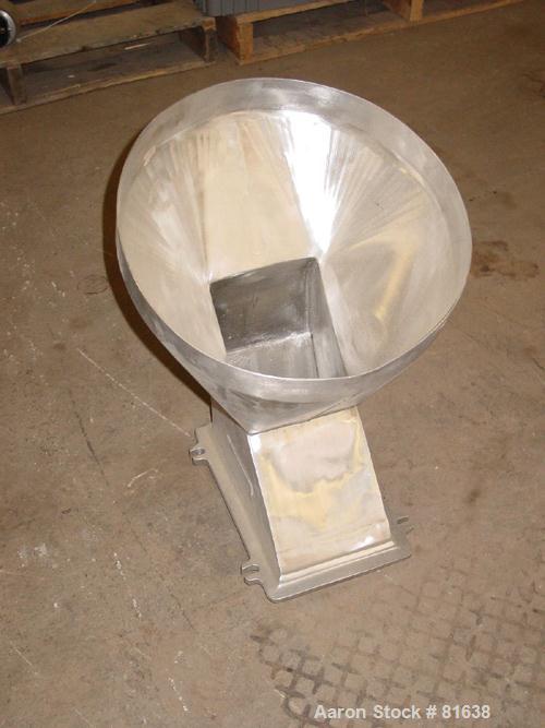 USED: Fitzpatrick Fitzmill, stainless steel throat, 15-1/2" diameter top opening, 8" x 6" throat.