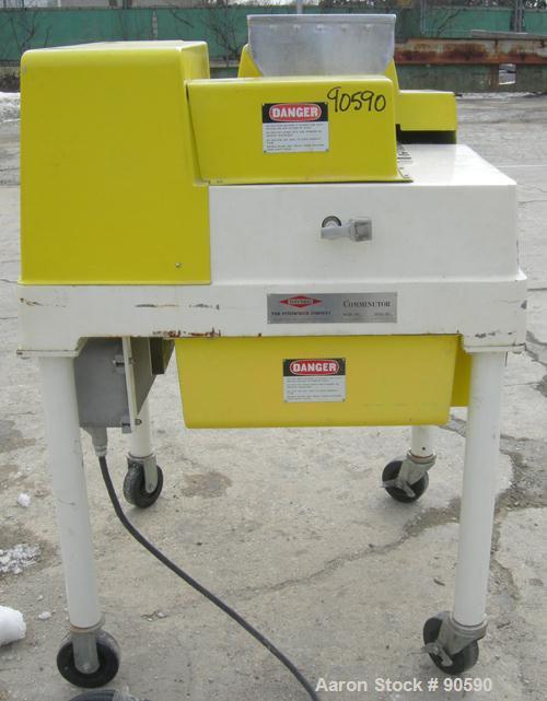 Used: Fitzpatrick fitzmill, model DASO6, 316 stainless steel. (16) fixed double sided 410 stainless steel impact blades, 6" x 11" cutting chamber. 4" diameter x 18" long screw feed with hopper, drive...