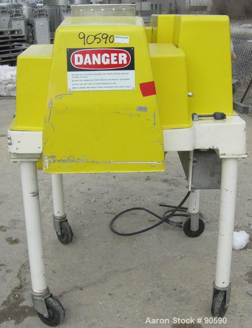 Used: Fitzpatrick fitzmill, model DASO6, 316 stainless steel. (16) fixed double sided 410 stainless steel impact blades, 6" x 11" cutting chamber. 4" diameter x 18" long screw feed with hopper, drive...