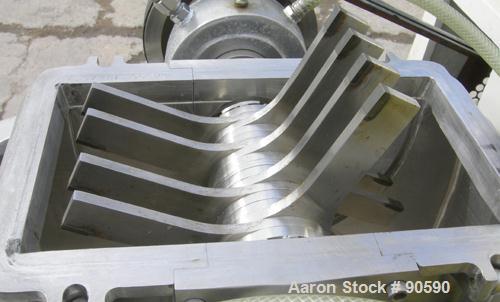 Used: Fitzpatrick fitzmill, model DASO6, 316 stainless steel. (16) fixed double sided 410 stainless steel impact blades, 6" x 11" cutting chamber. 4" diameter x 18" long screw feed with hopper, drive...
