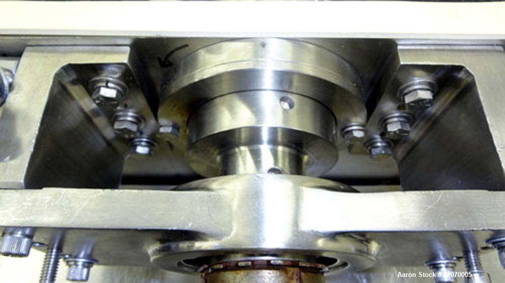 Used O’Hara Fitz Type Hammer Mill, Model M1000, Stainless Steel. Approximate 6” x 11” feed, 304 stainless steel gravity feed throat with 304 stainless steel pan. (16) Knife/impact swinging 316 stainl...