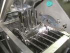 Used Fitzpatick Sanitary Fitzmill, Model D6A. Polished, fixed knives, pan feed. Driven by a 5hp, 230/460 volt motor with VFD. Serial#10648.