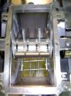 Used Fitzpatrick Fitzmill, Model D6, Stainless Steel. (16) Knife/impact swinging blades, reversible chamber, pan feed with 5 hp 220/440 volt motor on stands.