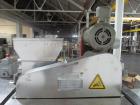Used Fitzpatrick Fitzmill, Model DASO6. Stainless steel construction, fixed knives, jacketed cover and mill housing, screw feed driven by 0.25hp, 230/460 volt XP variable speed drive, on stainless st...