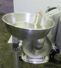 Used Fitzpatrick Homoloid Mill, Model JT, 316 Stainless Steel. 7-1/2'' Diameter x 2'' deep chamber, (12) 410/16/20 stainless steel swinging impact/knife blades. Bottom screen. Top 304 stainless steel...
