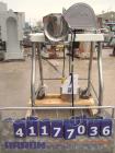 Used Fitzpatrick Homoloid Mill, Model JT, 304 stainless steel. 8'' diameter x 2'' deep chamber, (12) 410 stainless steel swinging double impact blades, bottom screen. Top feed, no pan. Driven by a 5 ...