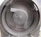 Used Fitzpatrick Homoloid Mill, Model JT, 304 stainless steel. 8'' diameter x 2'' deep chamber, (12) 410 stainless steel swinging double impact blades, bottom screen. Top feed, no pan. Driven by a 5 ...
