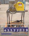 Used Fitzpatrick Homoloid Mill, Model JT, 316 stainless steel. 8'' diameter x 2'' deep chamber, (12) 410 stainless steel swinging impact/knife blades, no bottom screen. Top feed with pan. Driven by a...
