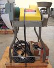 Used Fitzpatrick Homoloid Mill, Model JT, 316 stainless steel. 8'' diameter x 2'' deep chamber, (12) 410 stainless steel swinging impact/knife blades, no bottom screen. Top feed with pan. Driven by a...