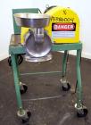 Used Fitzpatrick Homoloid Mill, Model JT, 316 Stainless Steel. 8” Diameter x 2” deep chamber, (11) 410/16/20 Stainless steel swinging impact/knife blades, bottom screen. 304 Strainless steel top feed...