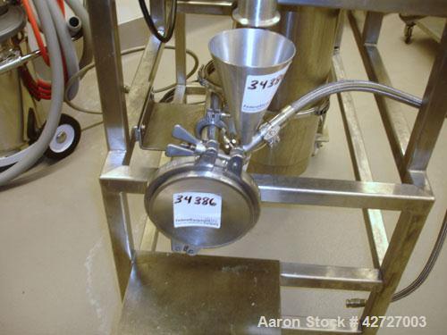 Used Hosokawa Alpine Spiral Jet Mill, Model 100 AS, 316 Stainless Steel. (1) Ktron volumetric feeder with lump breaker, model K2MVS60, feeder hopper, cyclone fines collector, single bag dust collecto...