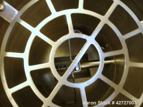 Used Hosokawa Alpine Spiral Jet Mill, Model 100 AS, 316 Stainless Steel. (1) Ktron volumetric feeder with lump breaker, model K2MVS60, feeder hopper, cyclone fines collector, single bag dust collecto...