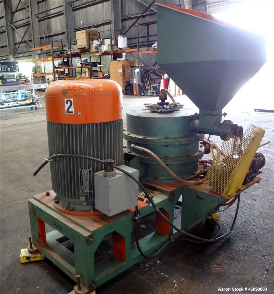 Used Fluid Energy Classifying Mill, Carbon Steel. Approximate 18" diameter radial wheel, 17" diameter x 5" deep jacketed chamber, 16" diameter manually adjustable gap rotor. Includes a top load feed ...
