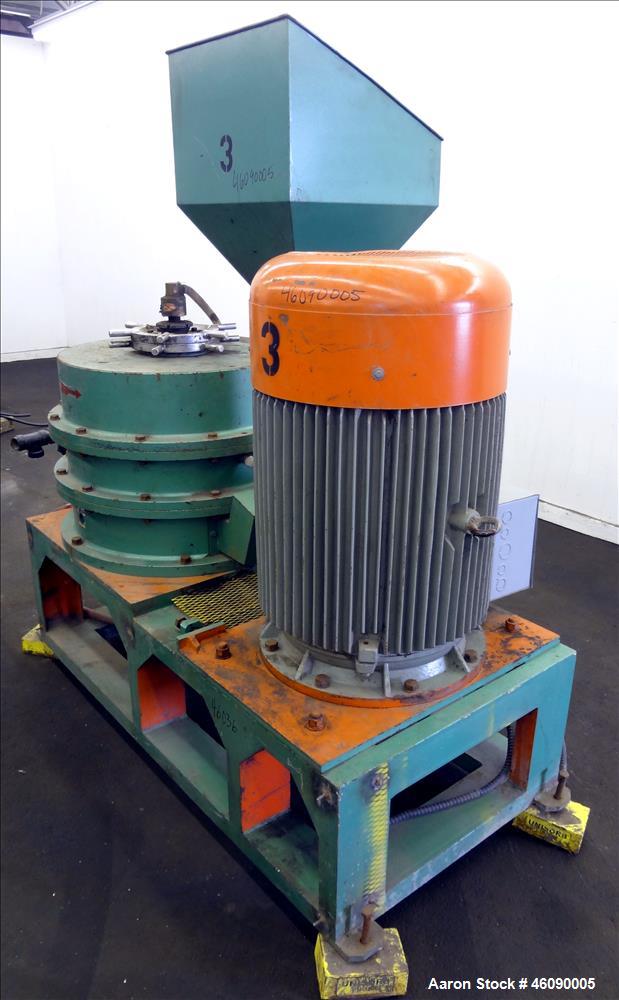 Used- Fluid Energy Classifying Mill, Carbon Steel. Approximate 18" diameter radial wheel, 17" diameter x 5" deep jacketed ch...