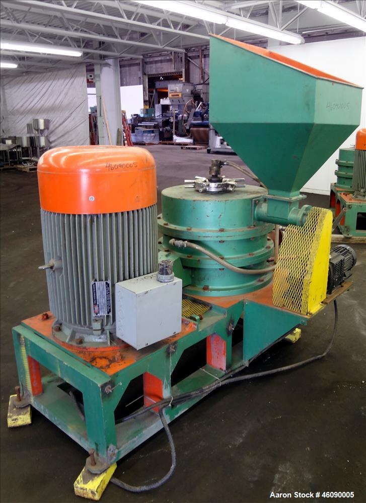 Used- Fluid Energy Classifying Mill, Carbon Steel. Approximate 18" diameter radial wheel, 17" diameter x 5" deep jacketed ch...